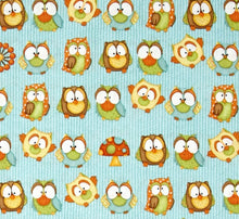 Load image into Gallery viewer, Cute Hoot Hoot Owls Fabric Unisex Medical Surgical Scrub Caps Men &amp; Women Tie Back and Bouffant Hat Styles
