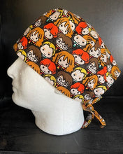 Load image into Gallery viewer, Kawaii Characters Packed Fabric Unisex Medical Surgical Scrub Caps Men &amp; Women Tie Back and Bouffant Hat Styles
