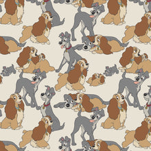 Load image into Gallery viewer, Lady &amp; The Tramp Family Fabric Unisex Medical Surgical Scrub Caps Men &amp; Women Tie Back and Bouffant Hat Styles
