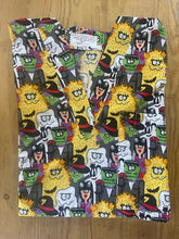 Load image into Gallery viewer, Halloween Medical Scrub Top Monsters Packed Unisex Style for Men &amp; Women
