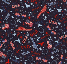 Load image into Gallery viewer, Patriotic Military US Navy Submarines Toss Fabric Unisex Medical Surgical Scrub Caps Men &amp; Women Tie Back and Bouffant Hat Styles
