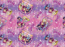 Load image into Gallery viewer, Little Charmers Charmer Girls Pink Purple Fabric Unisex Medical Surgical Scrub Caps Men &amp; Women Tie Back and Bouffant Hat Styles
