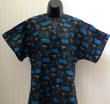 Load image into Gallery viewer, Football Carolina Panthers Medical Scrub Top Unisex Relaxed Fit Men's Scrub Top Women's Scrub Top
