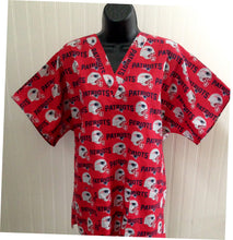 Load image into Gallery viewer, Football New England Patriots Medical Scrub Top Unisex Relaxed Fit Men's Scrub Top Women's Scrub Top
