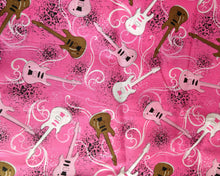 Load image into Gallery viewer, Rock On Musical Guitars Pink Nurse Medical Scrub Top Unisex Style for Men &amp; Women
