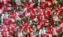Load image into Gallery viewer, Christmas-Stained Glass Poinsettia Medical Scrub Top Holiday Unisex Style for Men &amp; Women
