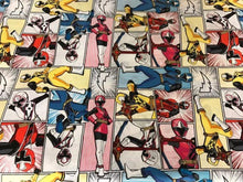 Load image into Gallery viewer, Go Go Power Rangers Characters White Fabric Unisex Medical Surgical Scrub Caps Men &amp; Women Tie Back and Bouffant Hat Styles
