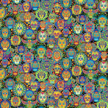 Load image into Gallery viewer, Folkloric Bright Rainbow Sugar Candy Skull Day of the Dead Nurse Medical Scrub Top Unisex Style for Men &amp; Women
