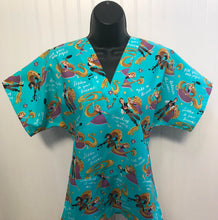 Load image into Gallery viewer, Rapunzel Tangled Medical Scrub Top Take on the World Unisex Style for Men &amp; Women
