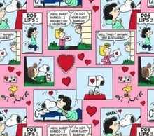 Load image into Gallery viewer, Valentines Day Peanuts Characters Snoopy Fabric Unisex Medical Surgical Scrub Caps Men &amp; Women Tie Back and Bouffant Hat Styles
