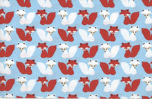Load image into Gallery viewer, Medical Scrub Top Foxes White Rust Unisex Relaxed Fit Style for Men &amp; Women
