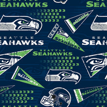 Load image into Gallery viewer, SEATTLE SEAHAWKS PENNANTS FOOTBALL Unisex Medical Surgical Scrub Caps Men &amp; Women Tie Back and Bouffant Hat Styles
