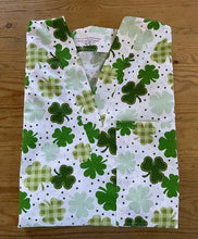 Load image into Gallery viewer, Happy St. Patrick's Day Medical Scrub Top Shamrocks Unisex Style for Men &amp; Women
