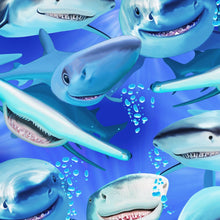 Load image into Gallery viewer, Ocean Sea Animal Shark Species Fabric Unisex Medical Surgical Scrub Caps Men &amp; Women Tie Back and Bouffant Hat Styles
