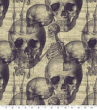 Load image into Gallery viewer, Anatomy Skeleton Bones Large Print Fabric Unisex Medical Surgical Scrub Caps Men &amp; Women Tie Back and Bouffant Hat Styles
