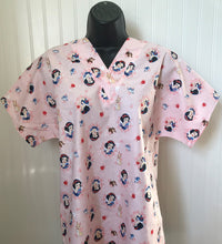 Load image into Gallery viewer, Snow White Medical Scrub Top Forest Animals Red Apple Unisex Style for Men &amp; Women
