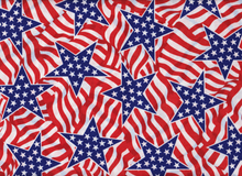 Load image into Gallery viewer, Patriotic American USA Stars &amp; Stripes Red White Blue Fabric Unisex Medical Surgical Scrub Caps Men &amp; Women Tie Back and Bouffant Hat Styles
