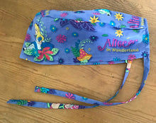 Load image into Gallery viewer, Alice in Wonderland Purple Fabric Unisex Medical Surgical Scrub Caps Men &amp; Women Tie Back and Bouffant Hat Styles
