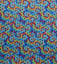 Load image into Gallery viewer, Tie Dye Swirls Bright Rainbow colors Paw Prints Nurse Medical Scrub Top Unisex Men &amp; Women

