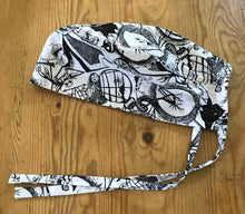 Load image into Gallery viewer, Nightmare Before Christmas World of NBC Fabric Unisex Medical Surgical Scrub Caps Men &amp; Women Tie Back and Bouffant Hat Styles
