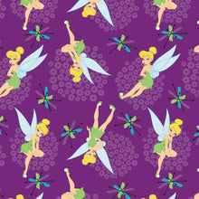Load image into Gallery viewer, Tinkerbell Pixie Dust Purple Fabric Unisex Medical Surgical Scrub Caps Men &amp; Women Tie Back and Bouffant Hat Styles
