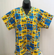 Load image into Gallery viewer, UCLA BRUINS Medical Scrub Top Unisex Relaxed Style Men's Scrub Top Women's Scrub Top
