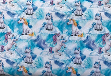 Load image into Gallery viewer, Unicorns Playing in the Clouds Unisex Medical Surgical Scrub Caps Men &amp; Women Tie Back and Bouffant Hat Styles
