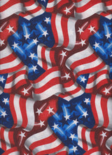Load image into Gallery viewer, Patriotic Medical Scrub Top American Waving USA Flags Stars &amp; Stripes Unisex Style for Men &amp; Women
