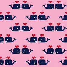 Load image into Gallery viewer, Cute Whales in Love Hearts Pink Fabric Unisex Medical Surgical Scrub Caps Men &amp; Women Tie Back and Bouffant Hat Styles
