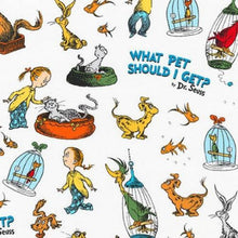 Load image into Gallery viewer, Dr. Seuss Pet Shop What Pet Should I Get? Fabric Unisex Medical Surgical Scrub Caps Men &amp; Women Tie Back and Bouffant Hat Styles
