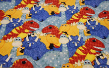 Load image into Gallery viewer, Have You Seen My Dinosaur? Bright Colorful Prehistoric Dinosaurs Fabric Unisex Medical Surgical Scrub Caps Men &amp; Women Tie Back and Bouffant Hat Styles
