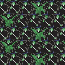 Load image into Gallery viewer, Wizard of Oz Wicked Witch of the West Flying Monkeys Green &amp; Black Fabric Unisex Medical Surgical Scrub Caps Men &amp; Women Tie Back and Bouffant Hat Styles
