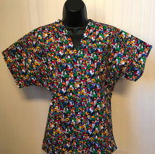 Load image into Gallery viewer, Christmas Medical Scrub Top Santa Penguins Packed Unisex Style for Men &amp; Women
